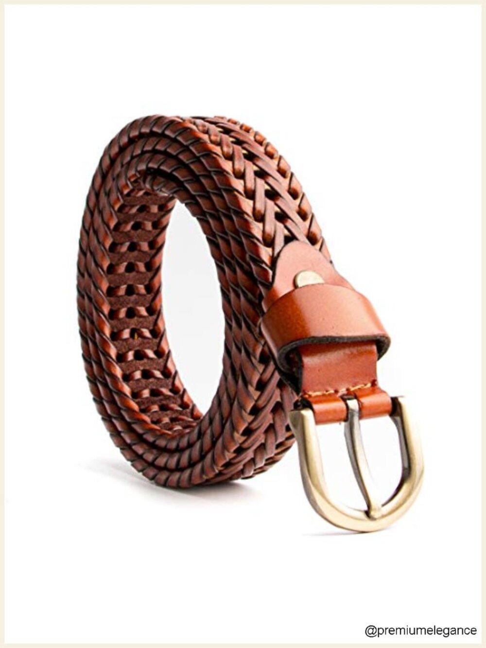 Women's Genuine Leather Braided Belt Adjustable Casual Waist Strap